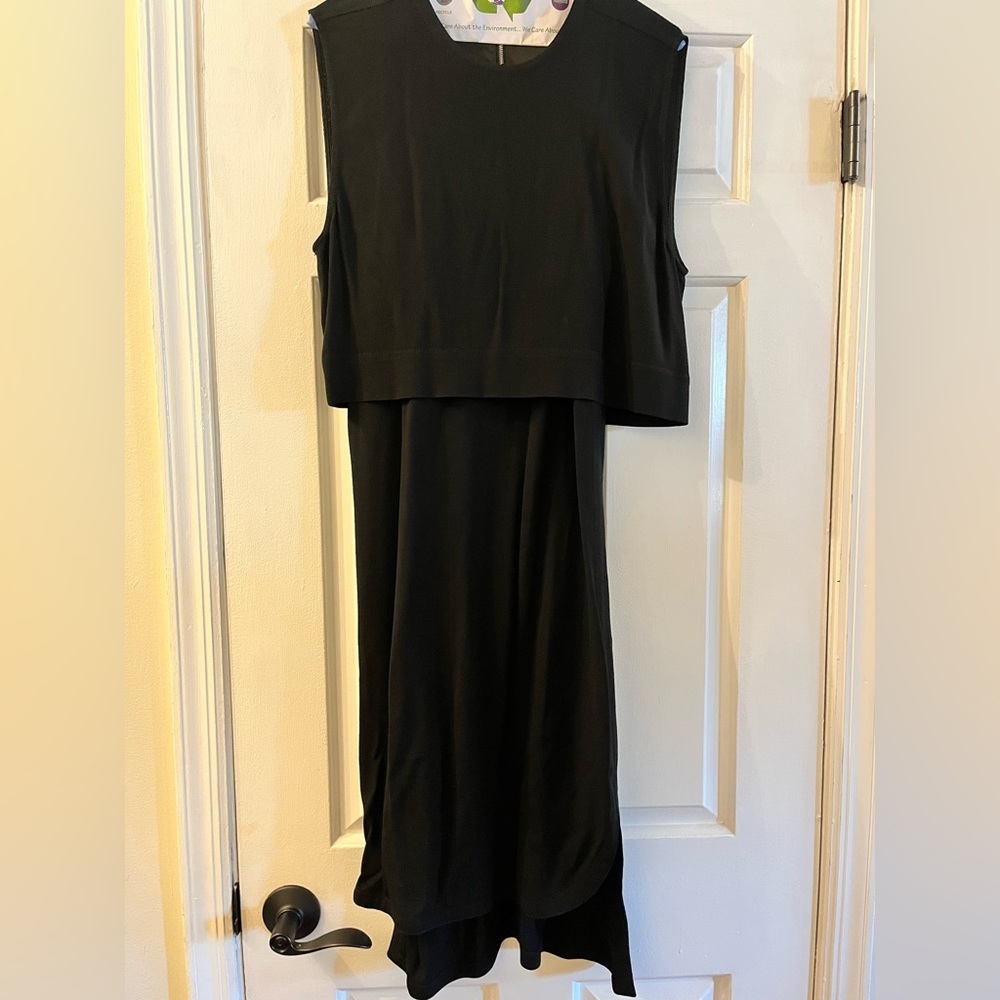 Helmut Lang layered dress with back zipper